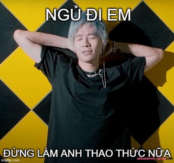 hình meme chúc ngủ ngon chế hài